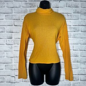 H&M Divided Golden Yellow Turtleneck Sweater Size Medium